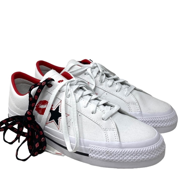 Converse CONS One Star Pro Shoes Low Skate Sneakers Men's Canvas White A04606C - Picture 2 of 10